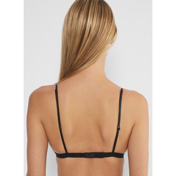 Aritzia TALULA Monterey Light Pink Chantilly Lace Triangle Bralette Bra, Size M - Picture 10 of 12